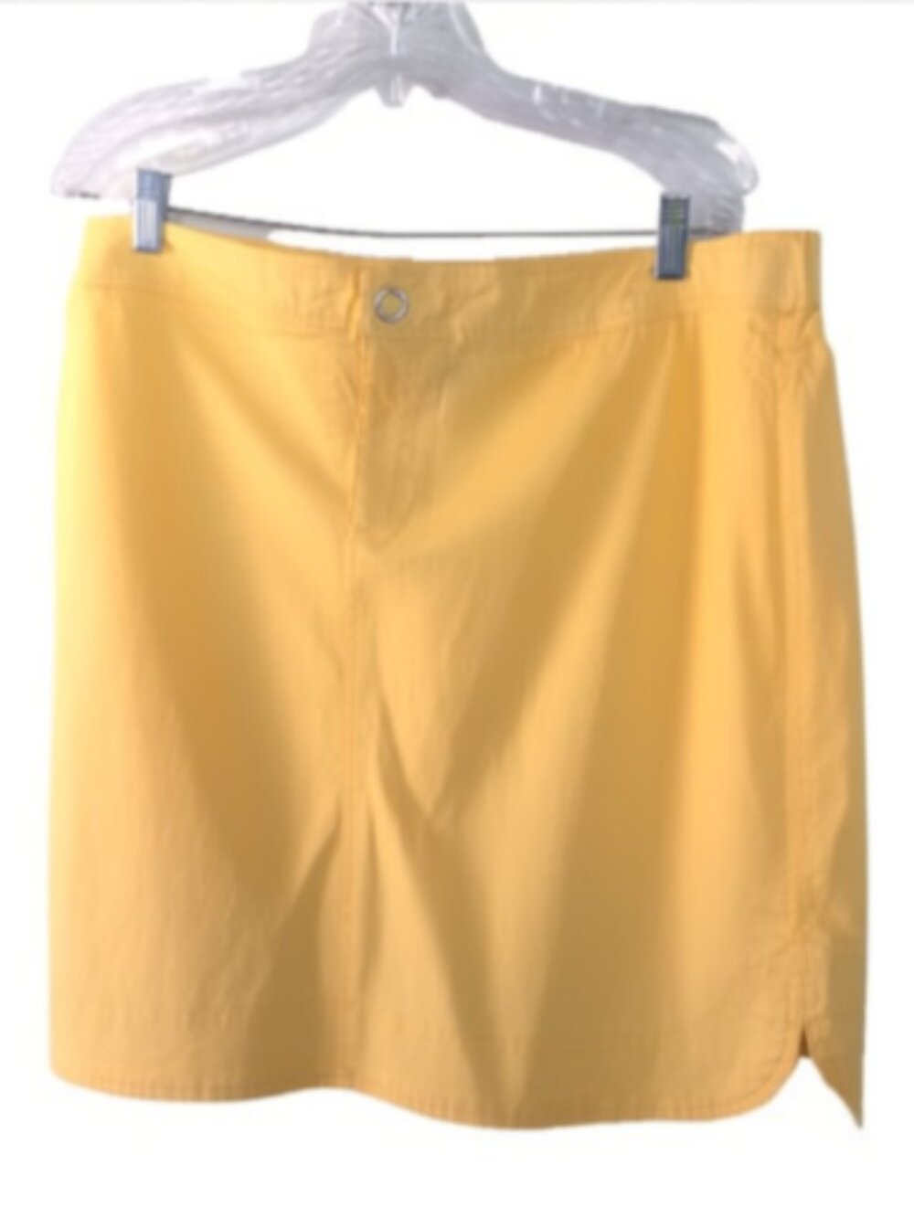 CJ Banks Women's 20W Yellow Golf Skort Cotton Blend Plus Size Activewear NWT